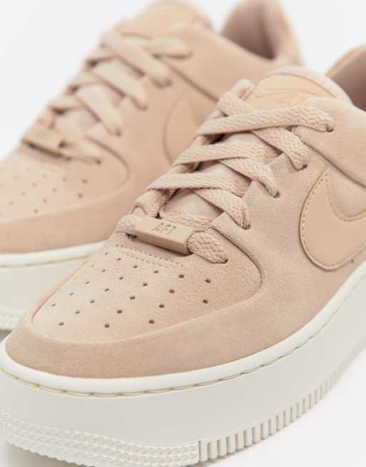 Observeer Uiterlijk perspectief Nike Air Force 1 Sage pale pink suede trainers | ASOS