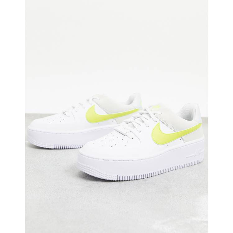 Nike air discount force neon geel