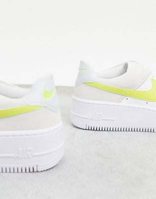 nike yellow air force 1 sage trainers