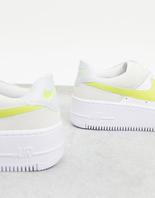 nike yellow and white air force 1