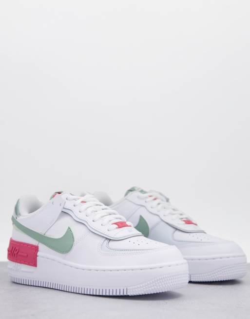 Nike Air Force 1 Shadow Baskets Blanc gris et rose arch ologique