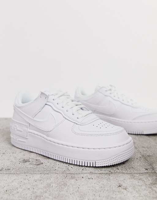 Nike Air Force 1 Shadow Baskets Blanc triple ASOS