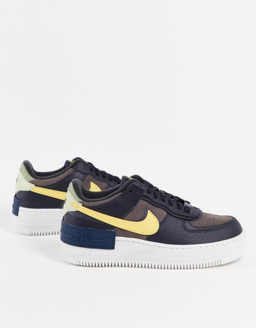 Nike Air Force 1 Shadow Baskets Noir et dore