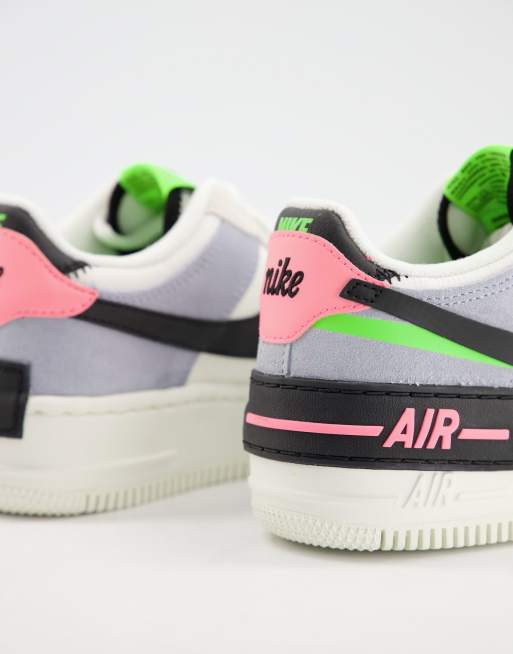 Nike air cheap force bunte sohle