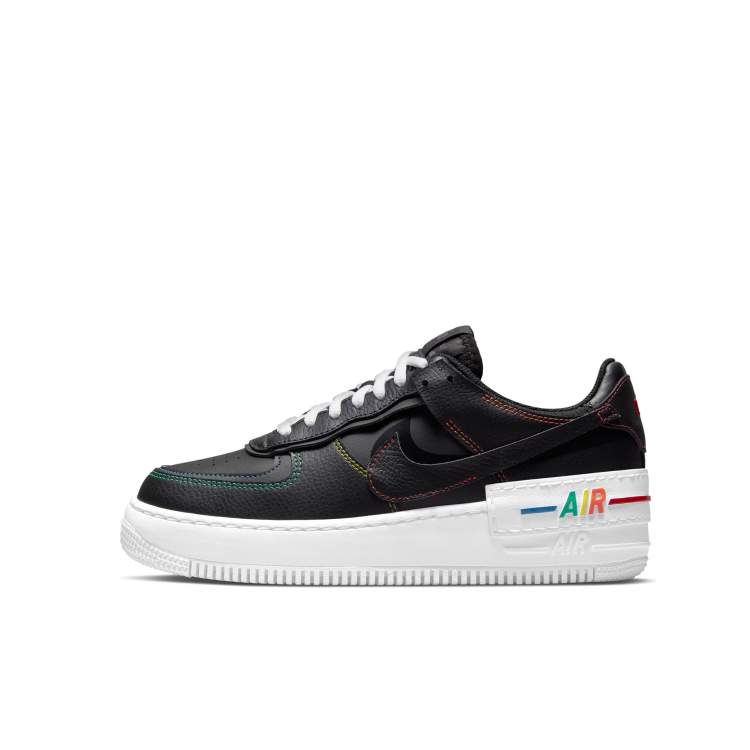 whisky corruptie inkt Nike Air Force 1 Shadow Rainbow Ladder sneakers in black | ASOS