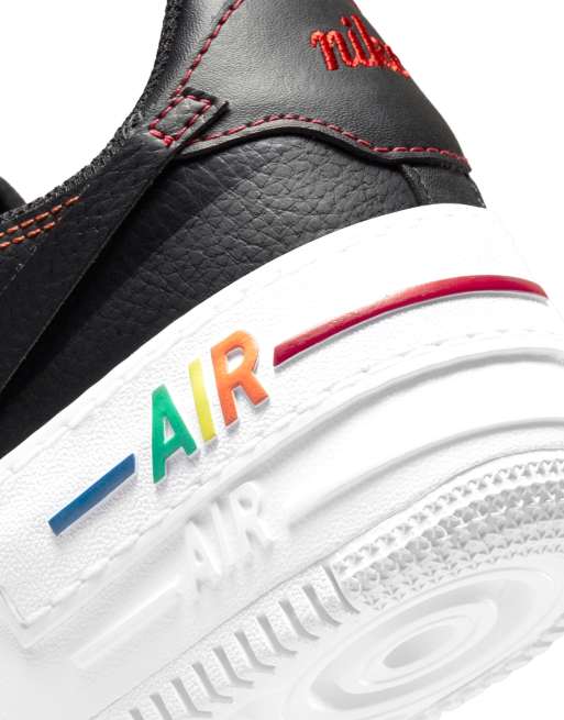 Black nike shoes store with rainbow colors