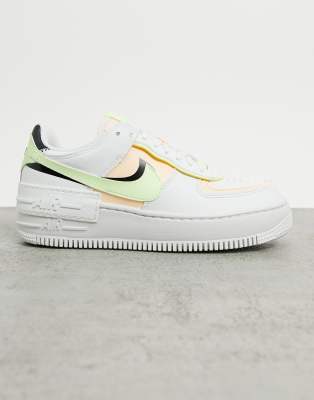 Nike Air Force 1 Shadow Sneaker In Weiss Rosa Und Grun Asos