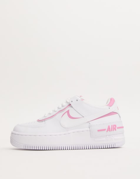Nike – Air Force 1 Shadow – Sneaker in Weiß und Rosa