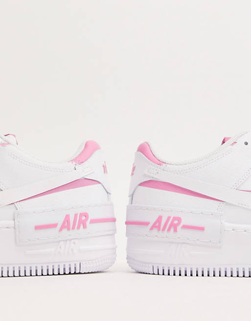 Nike Air - Force 1 Shadow - Sneakers bianche e rosa | ASOS