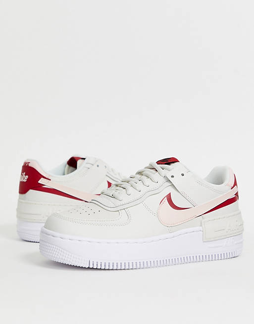 Nike Air - Force 1 Shadow - Sneakers bianco sporco e rosa
