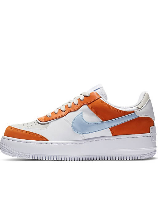 Nike Air - Force 1 Shadow - Sneakers color ruggine e blu
