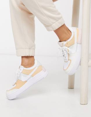 Nike - Air Force 1 Shadow - Sneakers crema e arancione tono su tono | ASOS