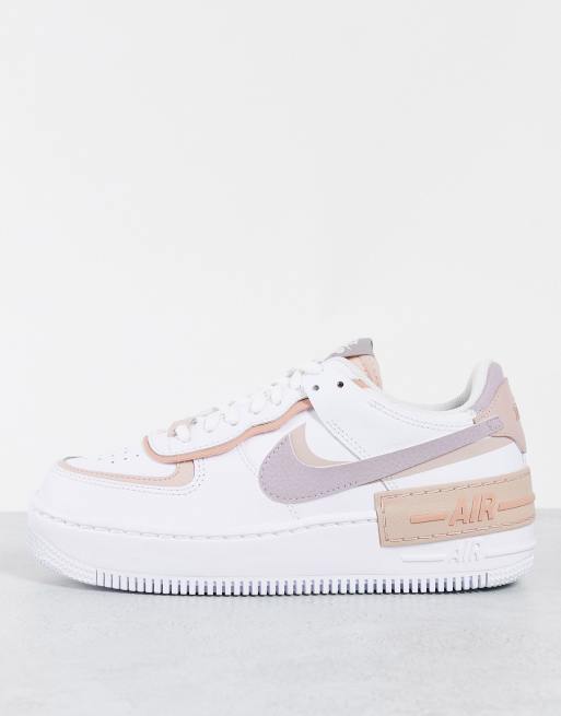 Nike - Air Force 1 Shadow - Sneakers i hvid og rosa