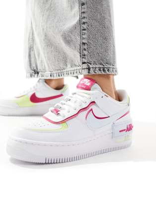 Nike air force 1 shadow sneakers in off white and clearance pink