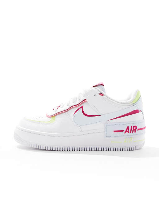 Nike Air Force 1 Shadow sneakers in blue and pink