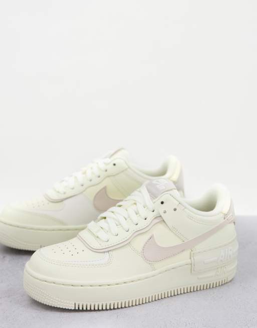 Nike Air Force 1 Shadow sneakers in coconut milk desert sand