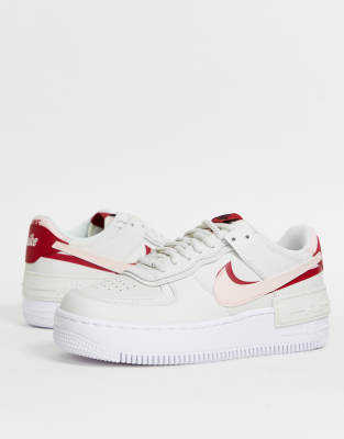 nike air force wit roze