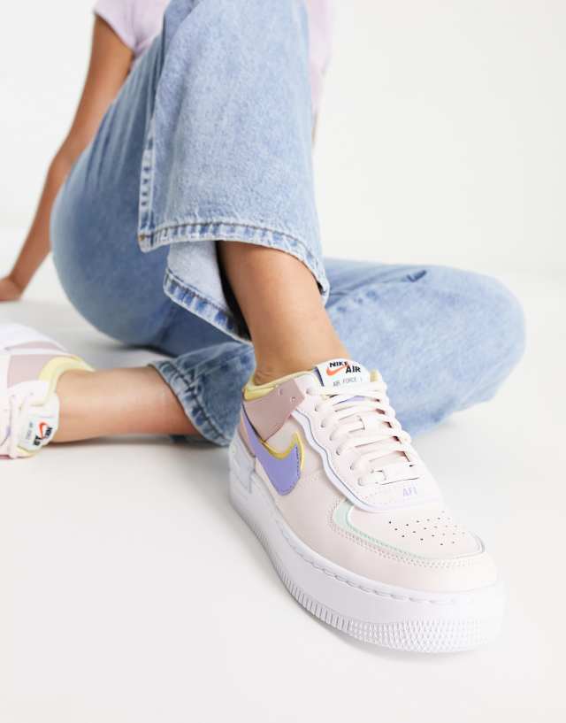 Nike Air Force 1 Shadow sneakers in pink and multi