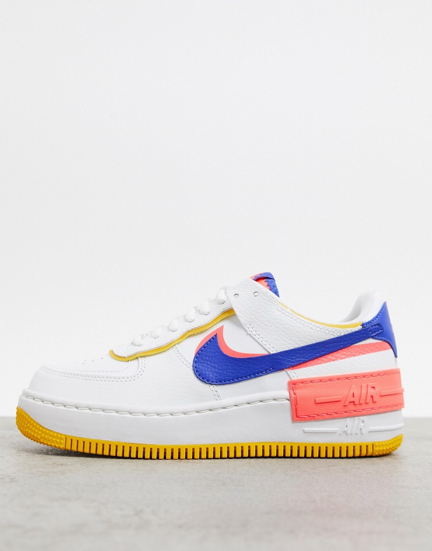 NIKE AIR FORCE 1 SHADOW SNEAKERS IN RED, WHITE AND BLUE,CI0919-105