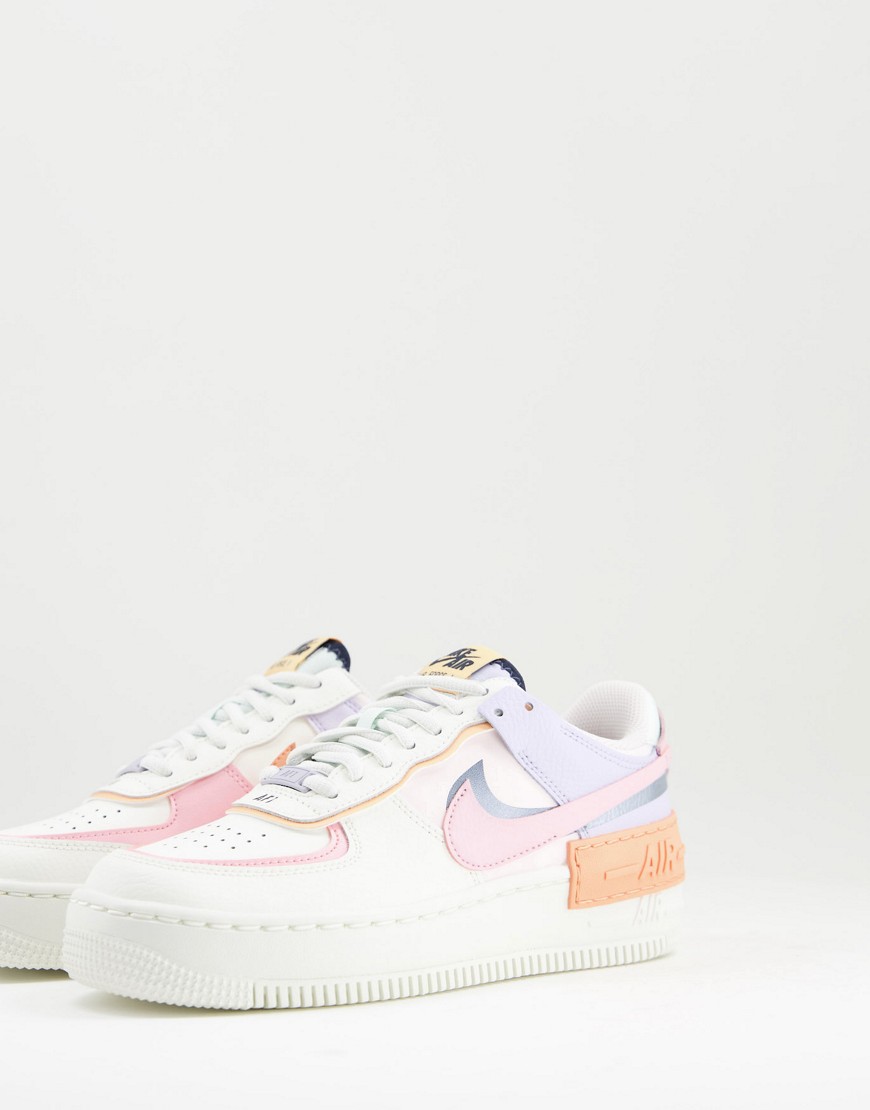 Nike Air Force 1 Shadow sneakers in sail/pink glaze-White