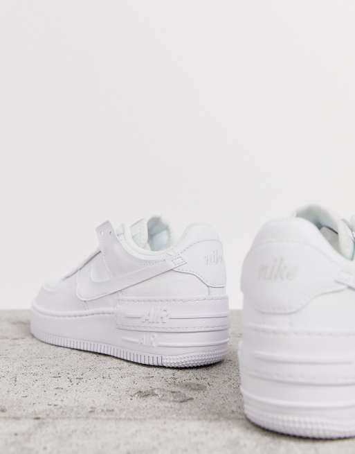 Nike Air Force 1 Shadow sneakers in triple white