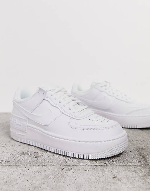 Nike Air Force 1 Shadow sneakers in triple white