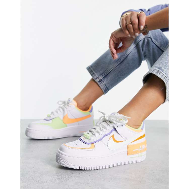 Nike Air Force 1 Shadow sneakers in white and multi