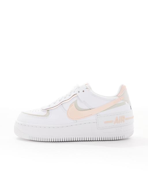 Nike Air Force 1 Shadow sneakers in white and pink, 2 of 5