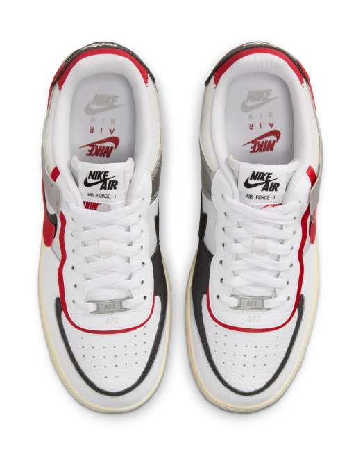 nike women air force 1 shadow summit white university red