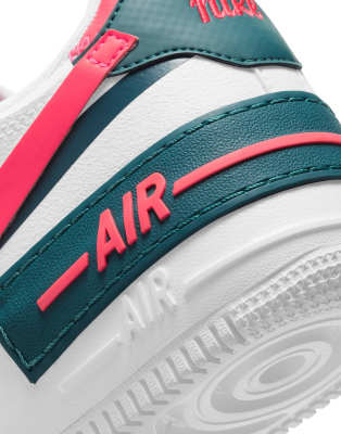 nike air force 1 black and teal