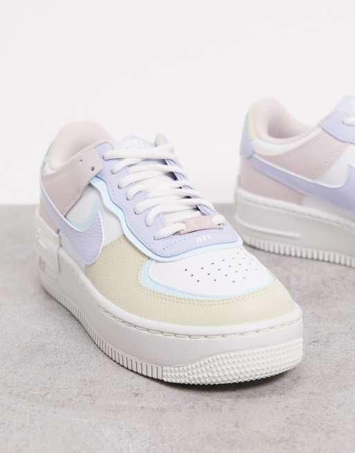 Nike Air Force 1 Shadow sneakers in white/glacier blue