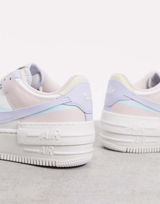 Nike Air Force 1 Shadow sneakers in white/glacier blue