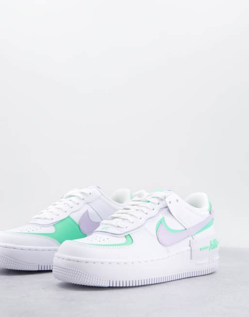 Nike Air Force 1 Shadow sneakers in white infinite lilac