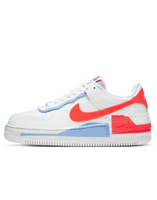 air force ones white red and blue