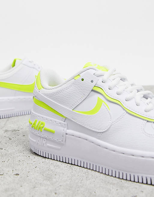 Nike Air Force 1 - Shadow - Sneakers in wit en geel
