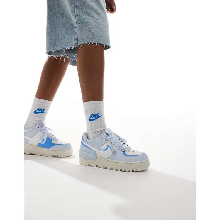 Nike Air Force Shadow trainers in blue ASOS