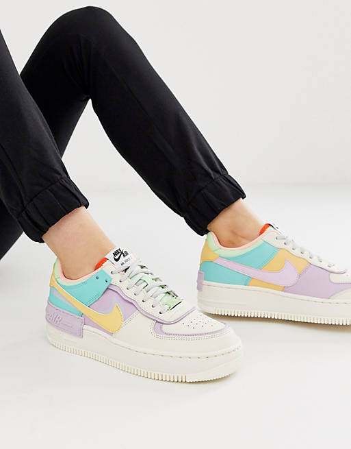Nike Air Force 1 Shadow trainers in pastel