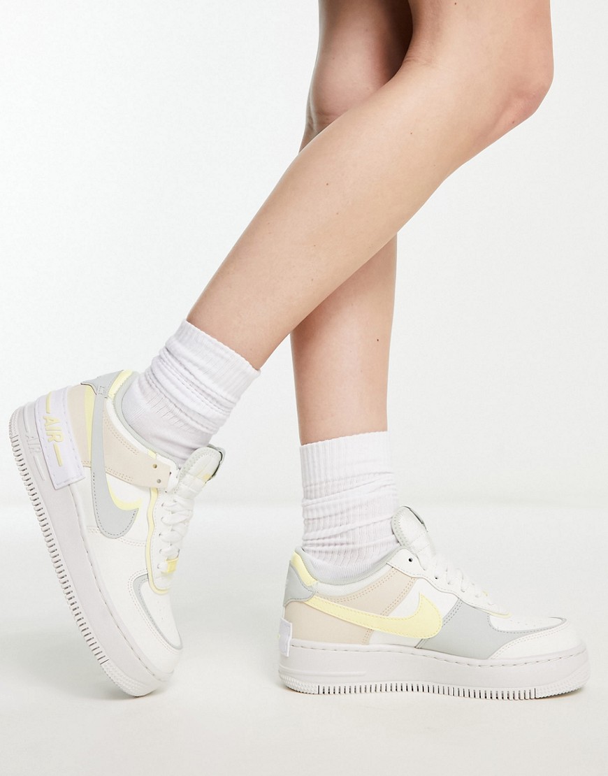 Nike Air Force 1 shadow trainers in pastels-Multi