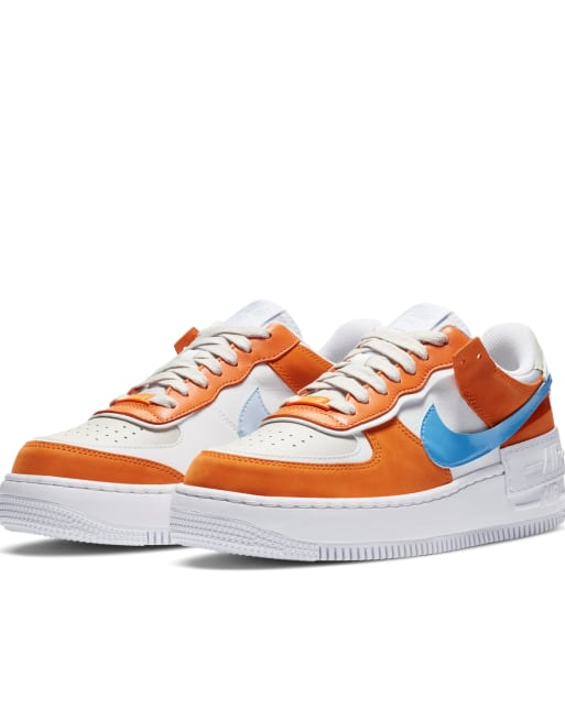 Nike air force cheap 1 orange and blue