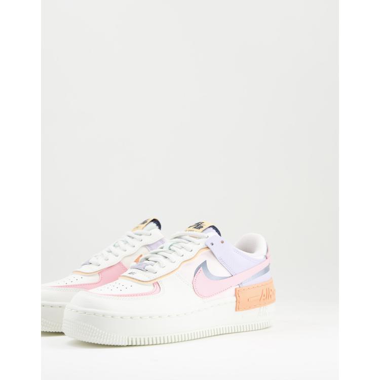 Nike Air Force 1 Shadow trainers in sail cream and pastels