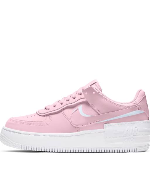 Nike Air Force 1 Shadow trainers in soft pink