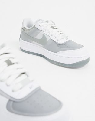 nike air force 1 shadow trainers in translucent white