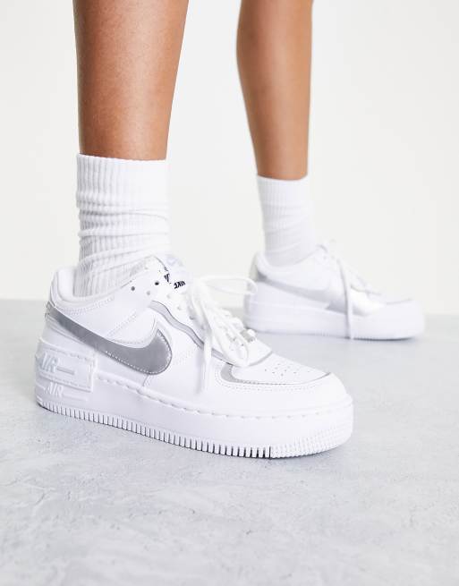 Nike women's air force 1 shadow trainer on sale white