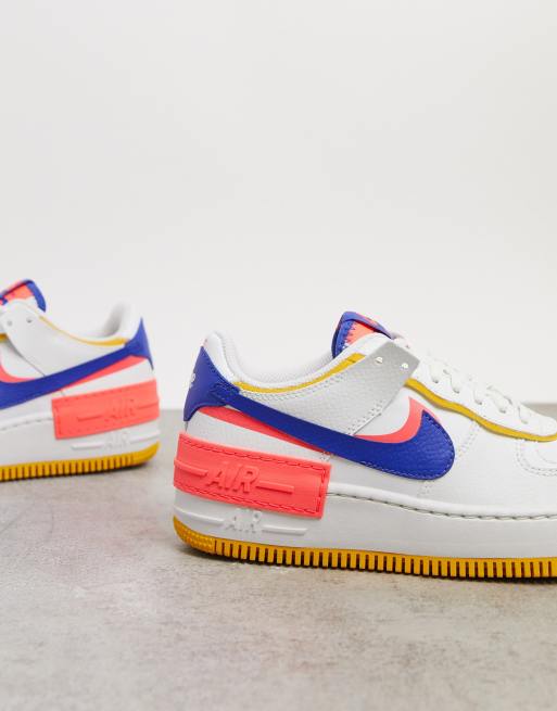 Nike air force 1 orange et bleu hotsell