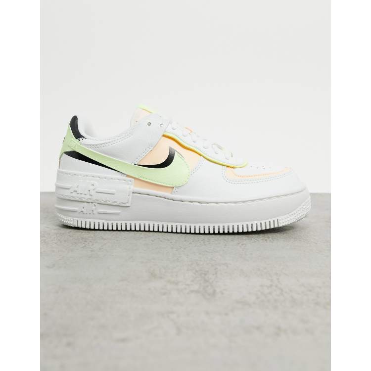 Air force 1 green and clearance pink