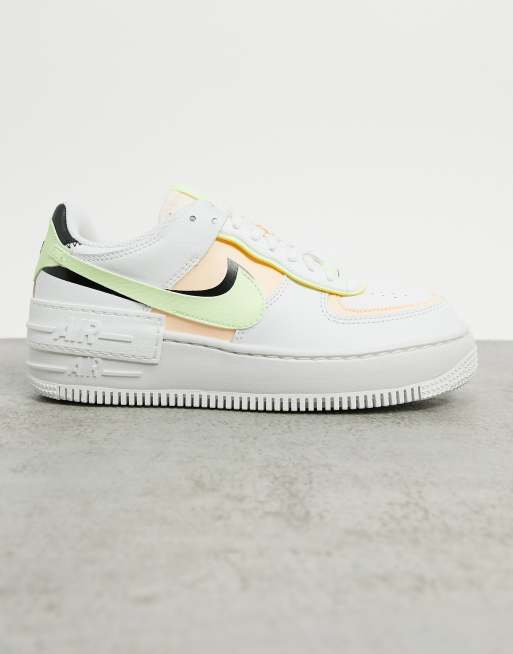 nike air force 1 pink and green