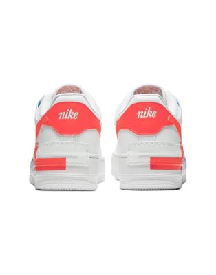 air force 1 shadow white red
