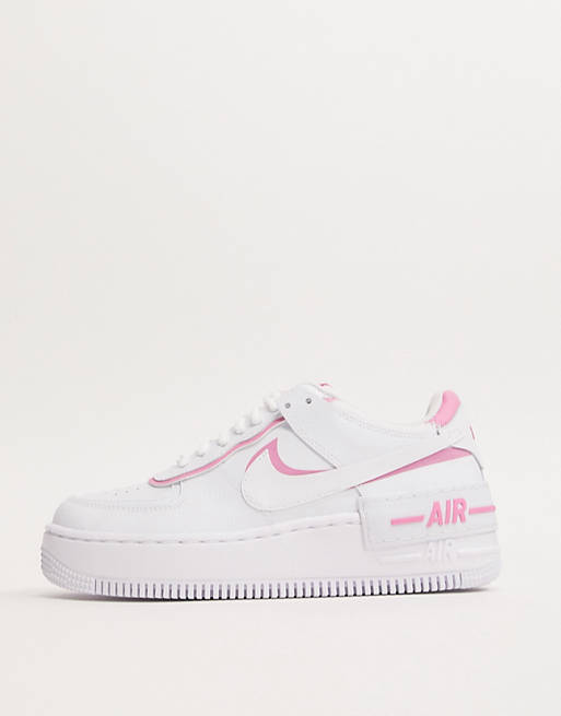 Nike Air Force 1 Shadow White And Pink Sneakers