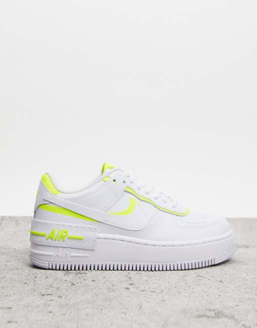nike air force 1 white with yellow tick