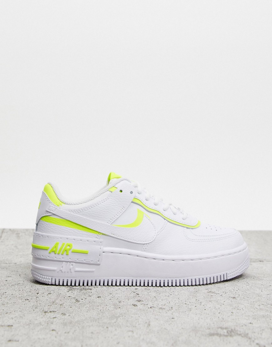 Nike Air Force 1 Shadow White And Yellow Trainers